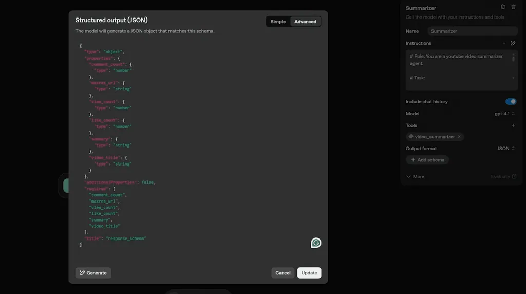 agent -output - json
