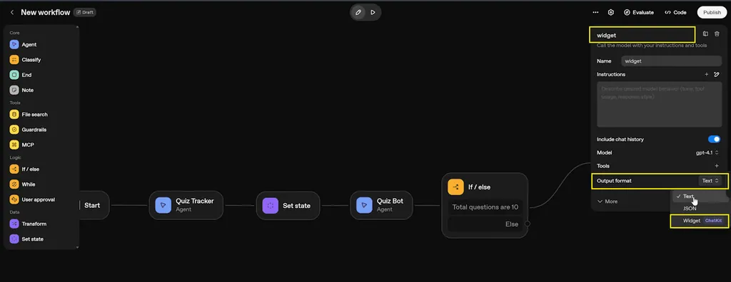 widget node