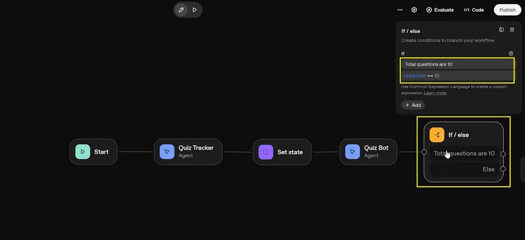 if condition = state total =10