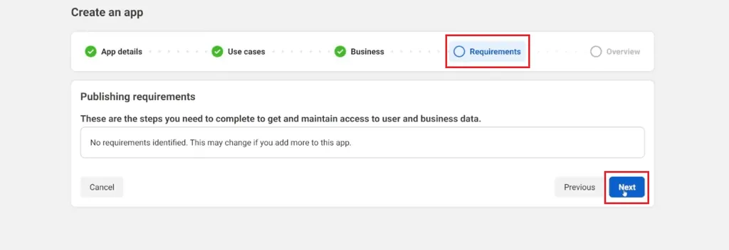 4th step - requirements