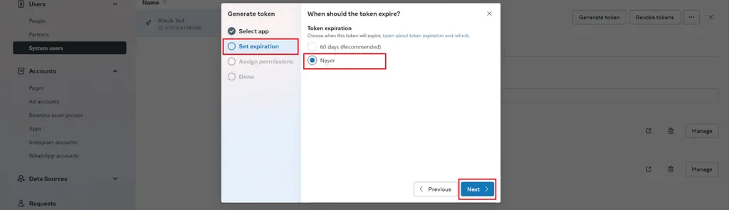 set expiration