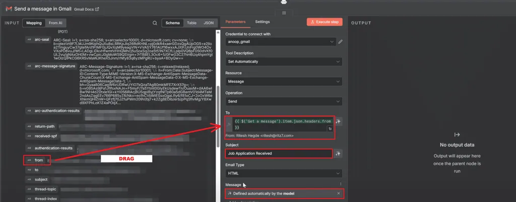 parameters of send a message in gmail